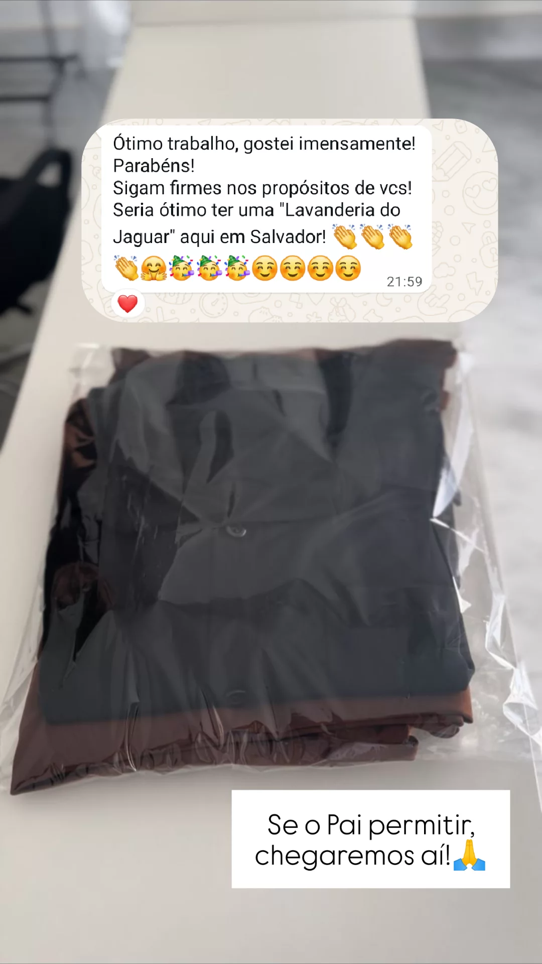 Depoimento de cliente da Lavanderia do Jaguar