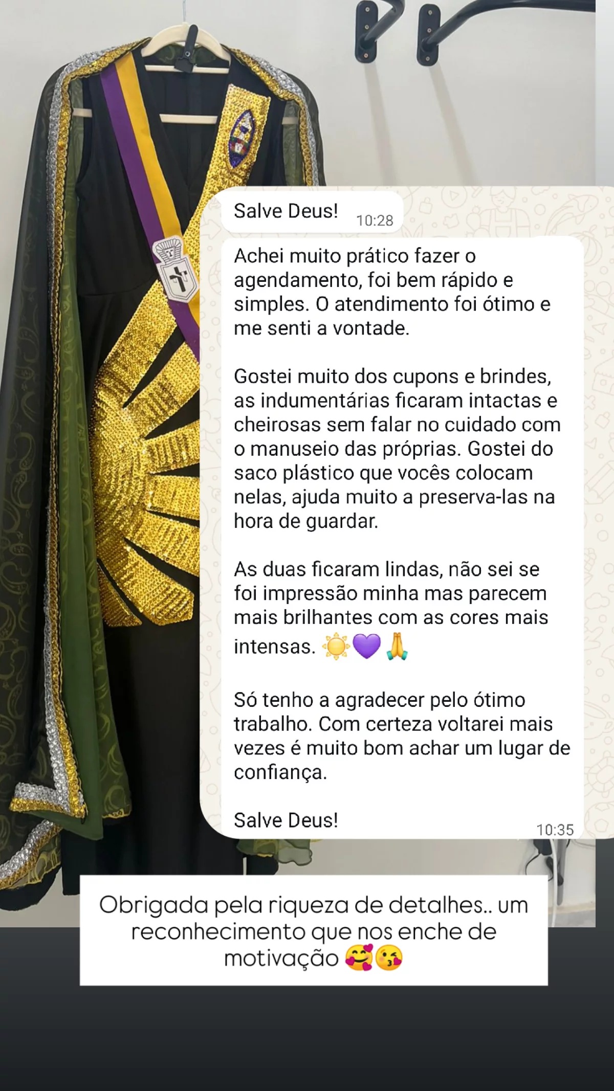 Depoimento de cliente da Lavanderia do Jaguar